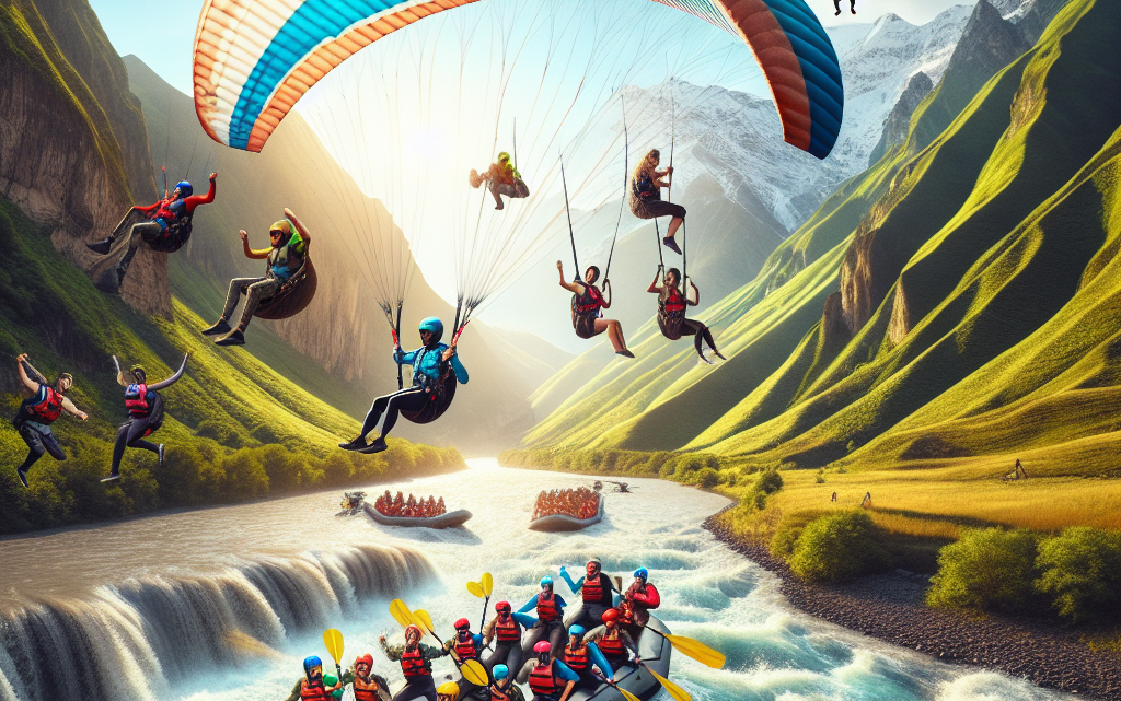 Unerwartete Abenteueraktivitäten wie Paragliding und Rafting