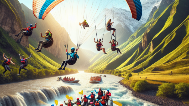 Unerwartete Abenteueraktivitäten wie Paragliding und Rafting